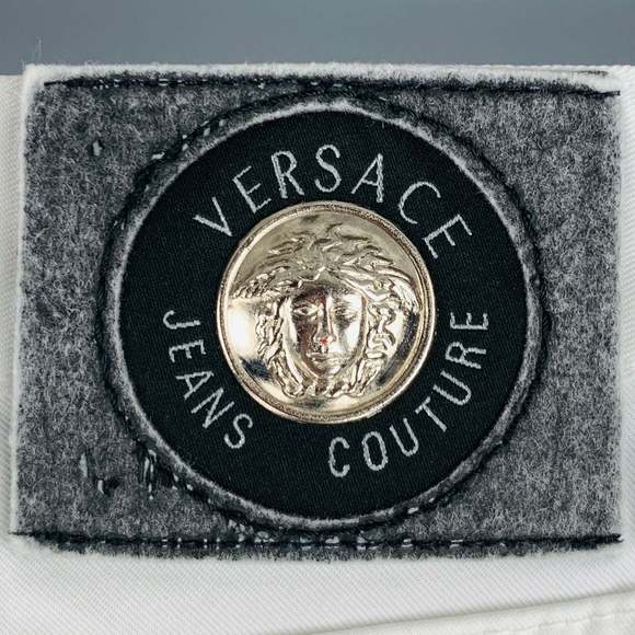 VERSACE JEANS COUTURE White Denim 5 Pocket Jeans - Picture 4 of 12